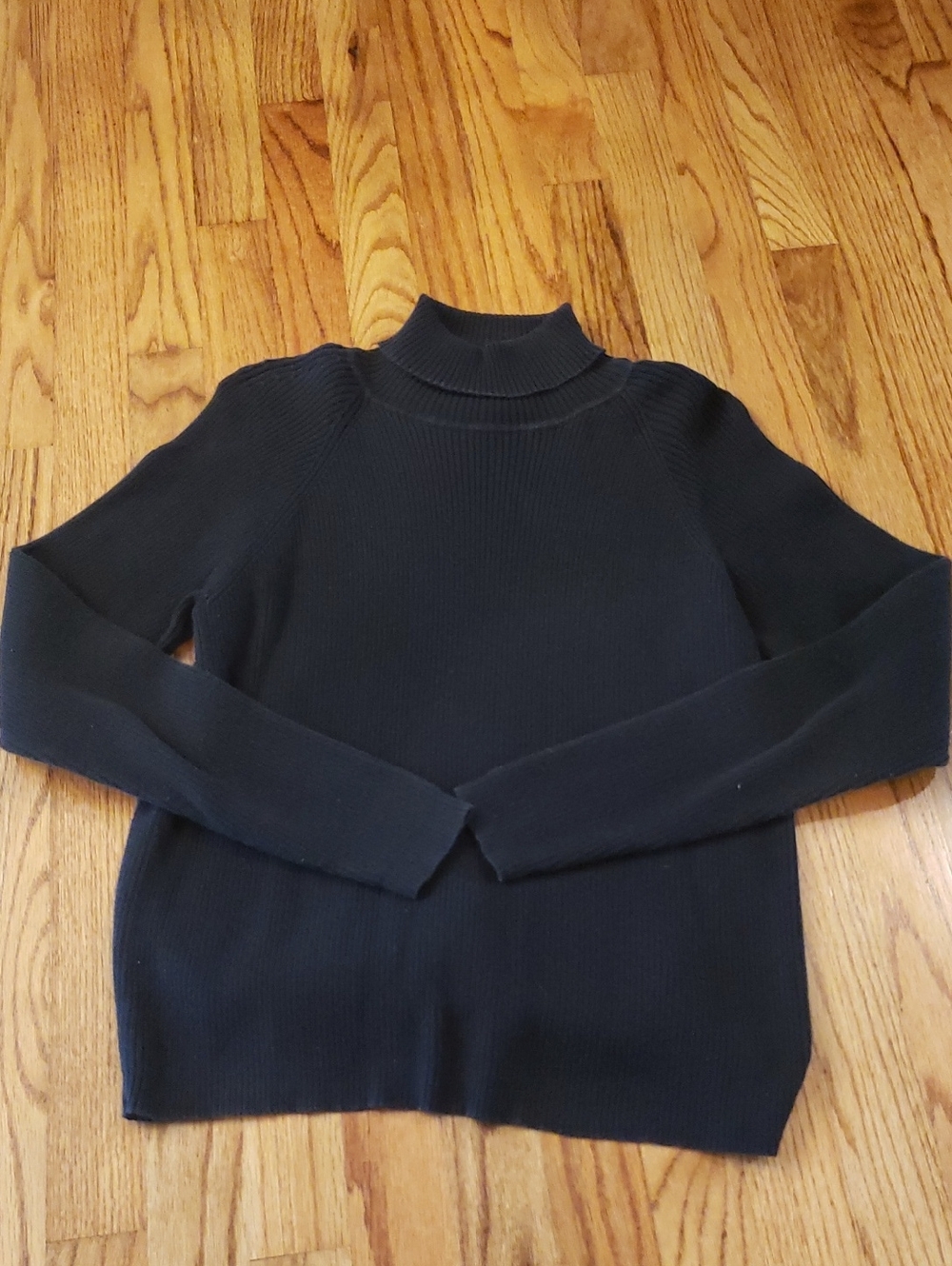 Classic Black Turtleneck Sweater Size: M